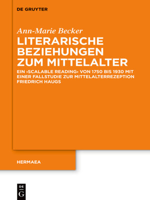cover image of Literarische Beziehungen zum Mittelalter